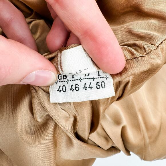 MaxMara Pea Coat Camel Tan Vintage Alpaca Teddy Bear Brown Mid Thigh Jacket M - Picture 14 of 14